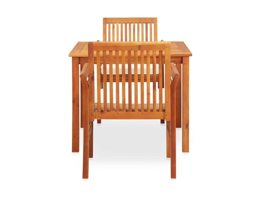 Dekonao 3-piece outdoor dining set and cushions, solid color, RKRU58221