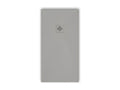 Extra-flat 70x140 cm PURE shower tray in slate-grey resin with grey grate SEIO85533