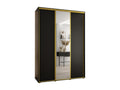 Dekonao 3-Door Sliding Wardrobe 235.2/180/60 3 Doors Black/Black/Gold BEWW27293