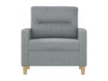Light Grey Armchair 60 cm Fabric UQNS78480