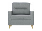 Light Grey Armchair 60 cm Fabric UQNS78480