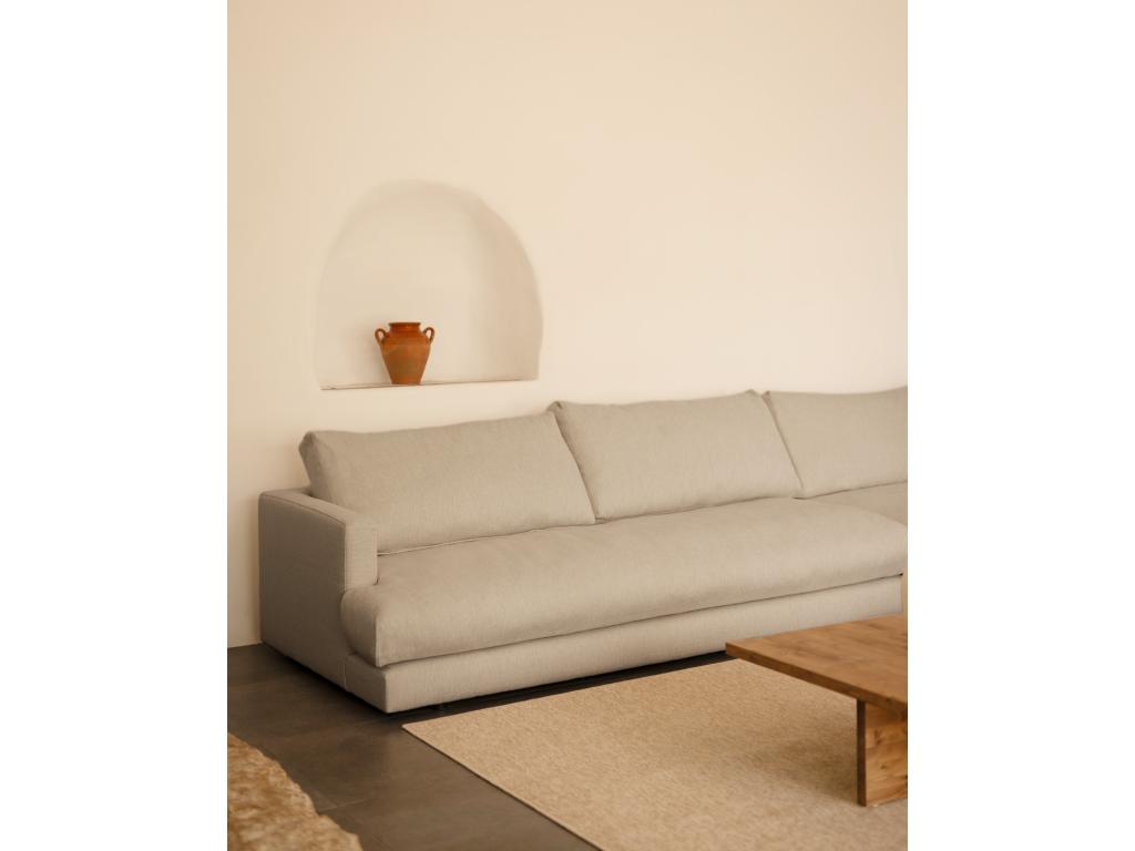 3/4 seater right-hand corner sofa, light grey, 275cm PMBR38809