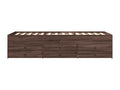 Daybed with drawers, brown oak, 90x190 cm, engineered wood, JCQU41964
