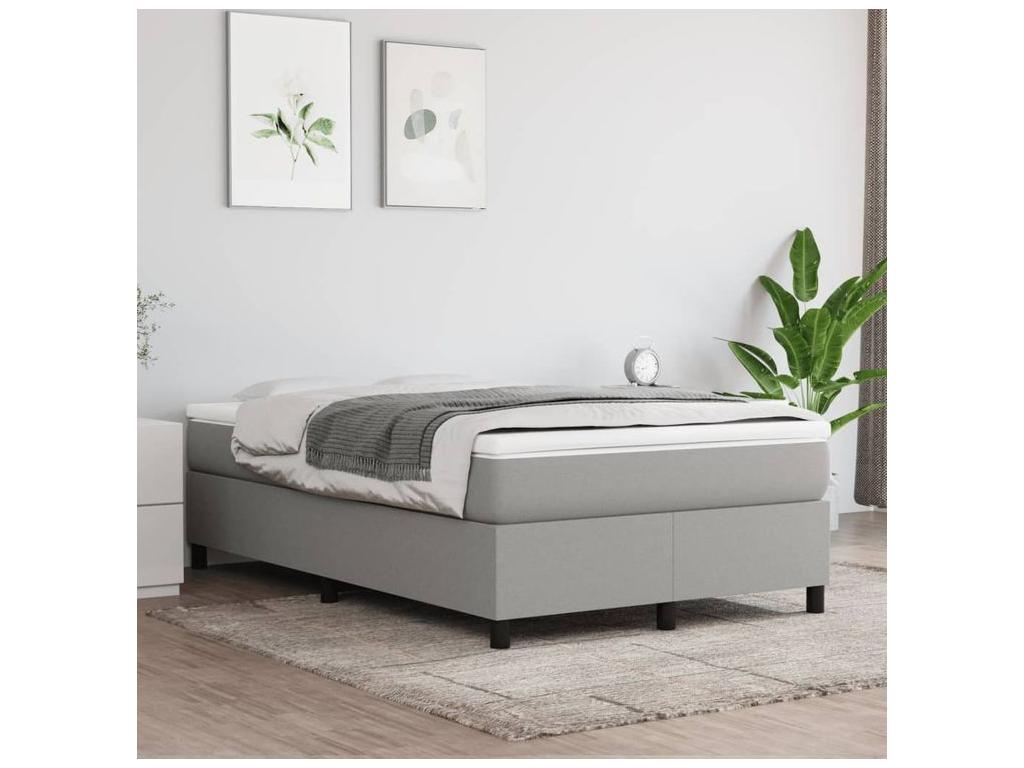 Dekonao bed base with light grey mattress 120x200 Fabric UZTT07957