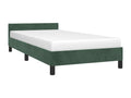 Bed frame with headboard, dark green, 80x200 cm, velvet, NGXV19409