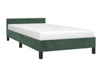 Bed frame with headboard, dark green, 80x200 cm, velvet, NGXV19409