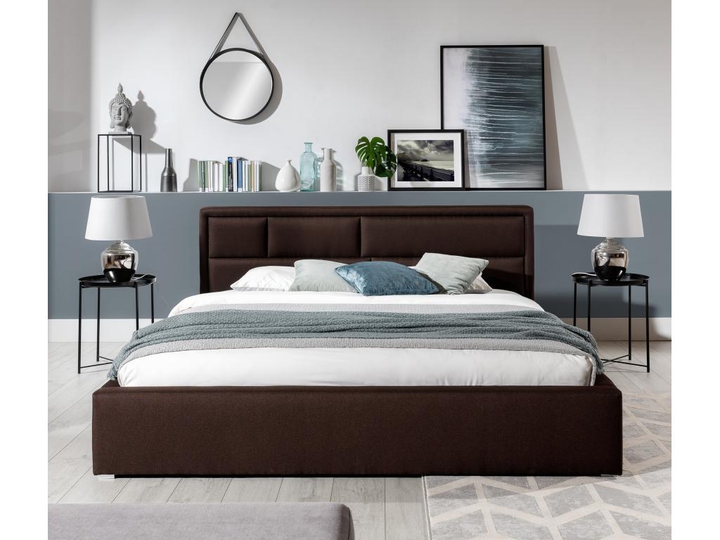 Dekonao Plum Velvet Storage Bed with Upholstered Headboard - 4 Sizes - 140x200 HQLB08379