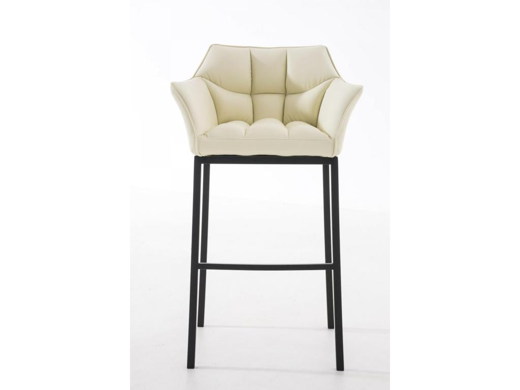 Bar stool - Faux leather / Metal - Cream - Dekonao ZXSU86512