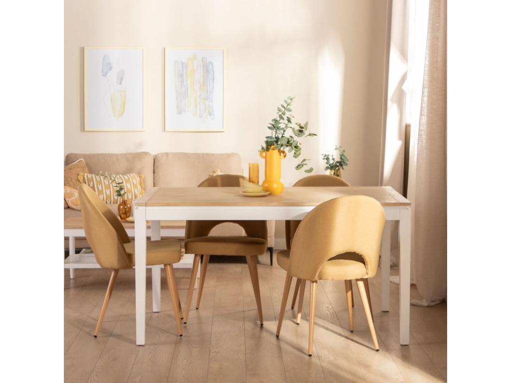 Extendable table in natural wood 150x78.5 cm - Dekonao TYPV38505