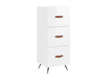 High-gloss white sideboard, 34.5x34x180 cm, engineered wood, IQKZ82060