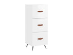 High-gloss white sideboard, 34.5x34x180 cm, engineered wood, IQKZ82060