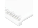 White LED Headboard 180x5x118/128 cm Faux Leather BQSX36829