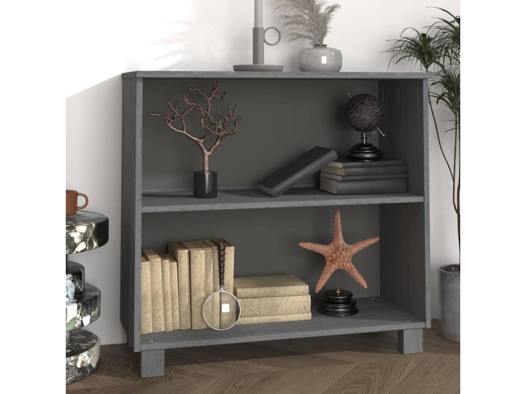 Dark Grey Buffet 85x35x80 Solid Pine Wood 2 ARSV90289