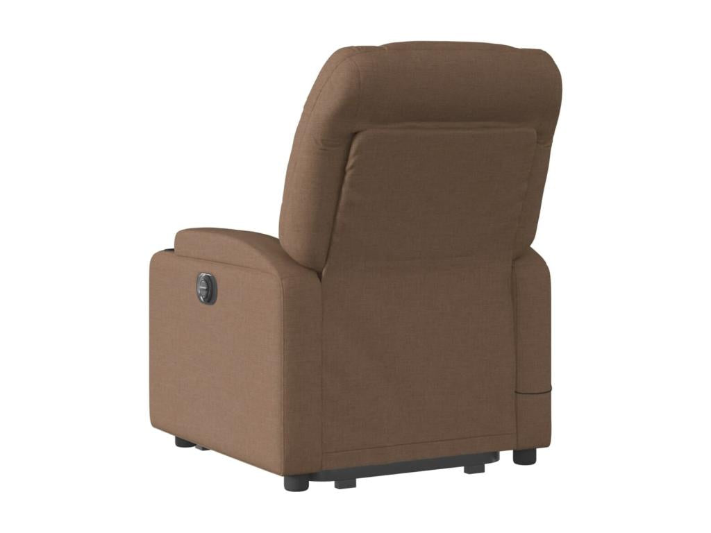 Brown Fabric Reclining Massage Chair MUQG48679