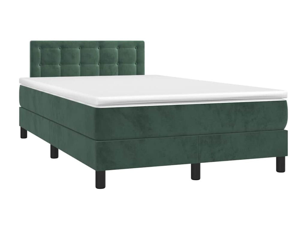 Dekonao bed base with dark green LED mattress 120x190 cm SECZ11587