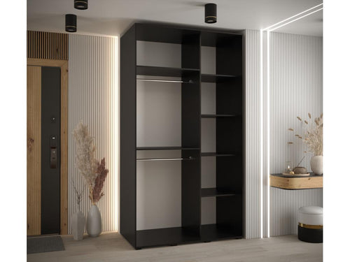 Dekonao 7 Sliding Door Wardrobe 235.2/140/60 2 Doors Black/Dekonao/Silver INYZ89289