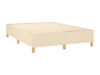 Upholstered bed base with mattress, Cream, 140x200 cm, Fabric YOLH58411