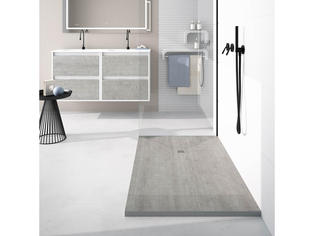 Dekonao shower tray, smooth finish, Dekonao 3D colored grid - 100x90 cm BAYG05175