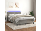 Dekonao bed base with LED mattress, light grey, 140x190 EZNR41886
