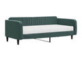 Daybed with dark green 100x200 cm velvet mattress JZAR15601