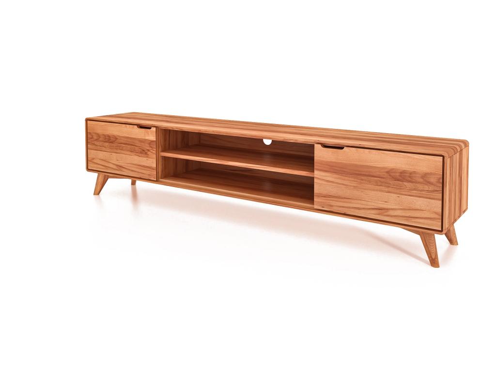 Dekonao - TV stand with doors in natural oiled beech heartwood HSRD19525