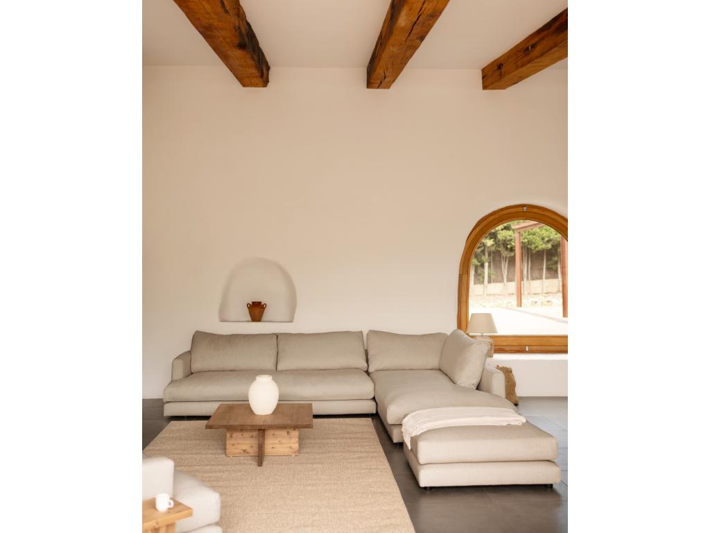 3/4 seater right-hand corner sofa, light grey, 275cm PMBR38809