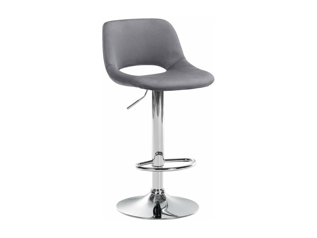 Grey metal bar stool/chair, 42x46x86 cm, 10 0004595 DQJF33277