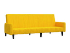 2-seater yellow velvet sofa bed GLYM43338