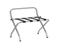 Ligniva grey metal luggage rack, hotel room accessory for travel bags and suitcases, foldable luggage stand, VCFI95832