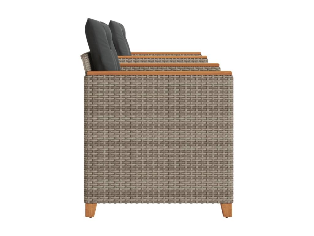 Dekonao 3-piece set and grey resin wicker cushions Dekonao BPQF25390