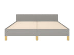 Bed frame with headboard, light grey, 140x200 cm, TQLD04718