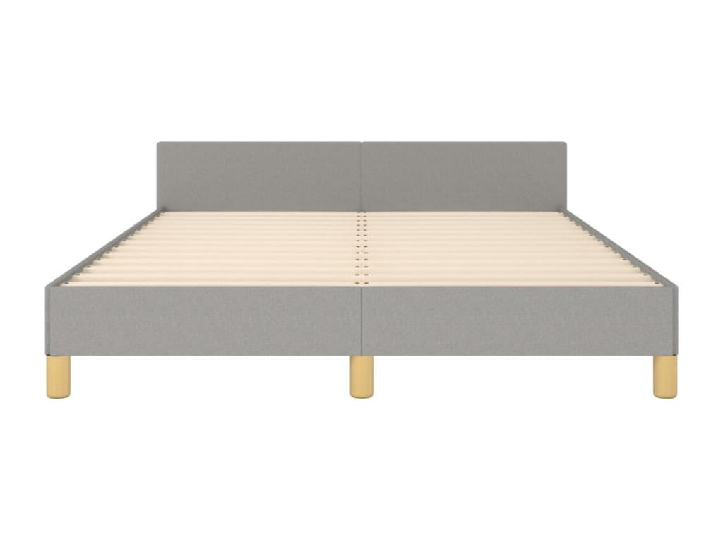Bed frame with headboard, light grey, 140x200 cm, TQLD04718