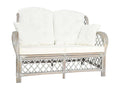 2-seater sofa Grey Rattan MDQQ16349