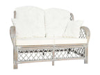 2-seater sofa Grey Rattan MDQQ16349
