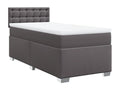 Dekonao bed base with mattress, Grey, 90x190 cm, Faux Leather XGIY52461
