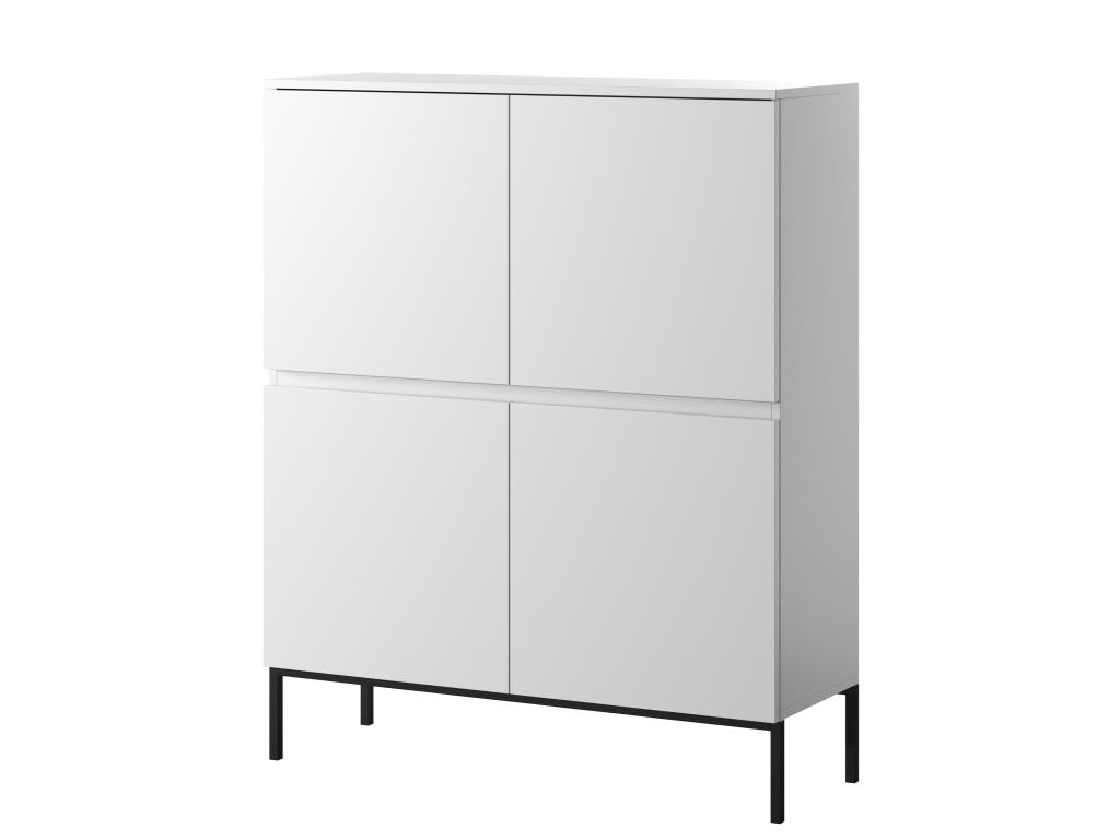 Chest of drawers - 100 cm - white with black legs - Nobellea LTUV33275