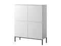 Chest of drawers - 100 cm - white with black legs - Nobellea LTUV33275