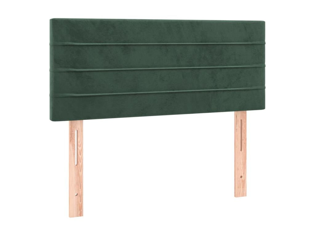 Upholstered bed base with mattress, dark green, 90x200 cm, LDZJ55832