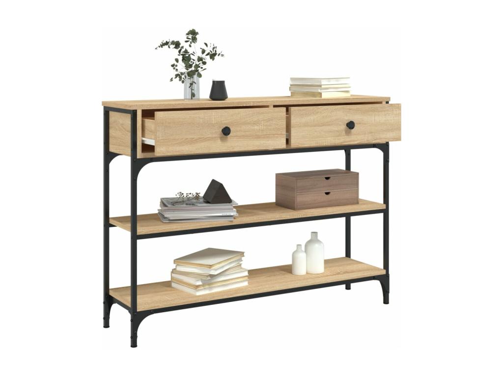 Dekonao oak console table 100x25x75 cm engineered wood MDZT18881