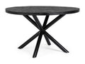 Ligniva round table, 130cm, black mango wood and black steel legs, GPZK71247