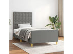 Bed frame without mattress with headboard 80x200cm fabric NPMW23187