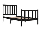 Black solid wood bed frame without mattress OXZQ46202