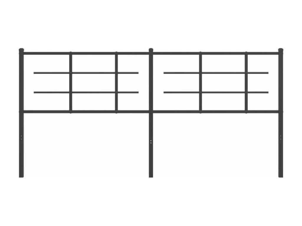 Black metal headboard 180 cm EQBU49125