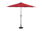 Garden Parasol Dia 300 CM/Offset and Tiltable Garden Parasol with 24 LEDs Wine Red OCZJ86744
