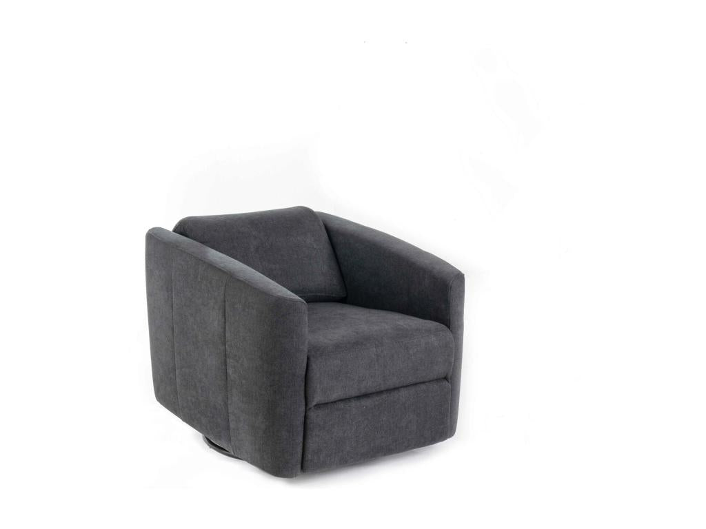Nobellea - Manual reclining armchair in dark grey fabric YOKO17560