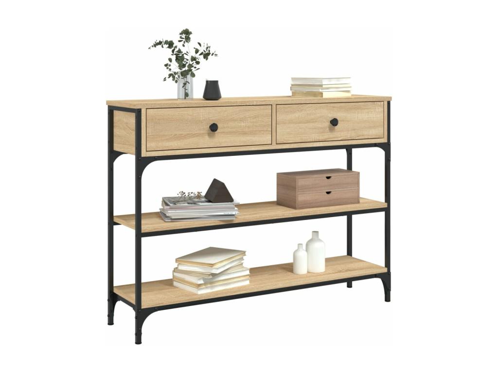 Dekonao oak console table 100x25x75 cm engineered wood MDZT18881