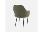 Armchair in khaki corduroy with matte black metal legs - W 57 x D 59 x H 84.5 SHXB42889