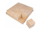 2 trays and 32 wooden cubes - 26.5x26.5x6.5 cm QWPA81676