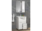 Dekonao 3-piece bathroom vanity unit with sink, drawer, and toilet cabinet, Lisalo L, white, HFSP94165