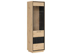 Dekonao 1-Door Display Cabinet, Wood and Black AIKZ55621